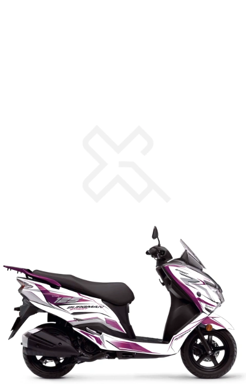 R Edition Full Body Sticker Compatible with Burgman 125 | Made in Premium Gloss Vinyl with FPF (Fade Protection Film), Waterproof, Precut Sticker, Pack of 1 Compatible with Both Side